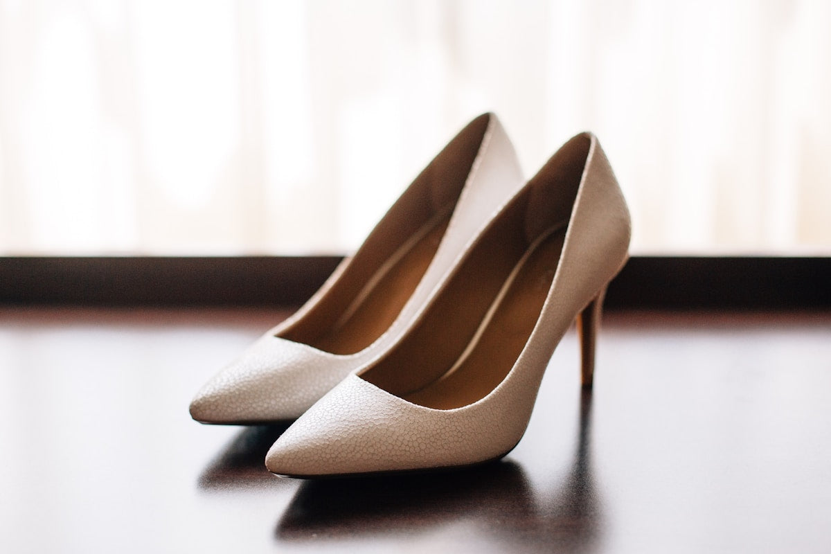 Leather Court Heels — Black — premium fashion