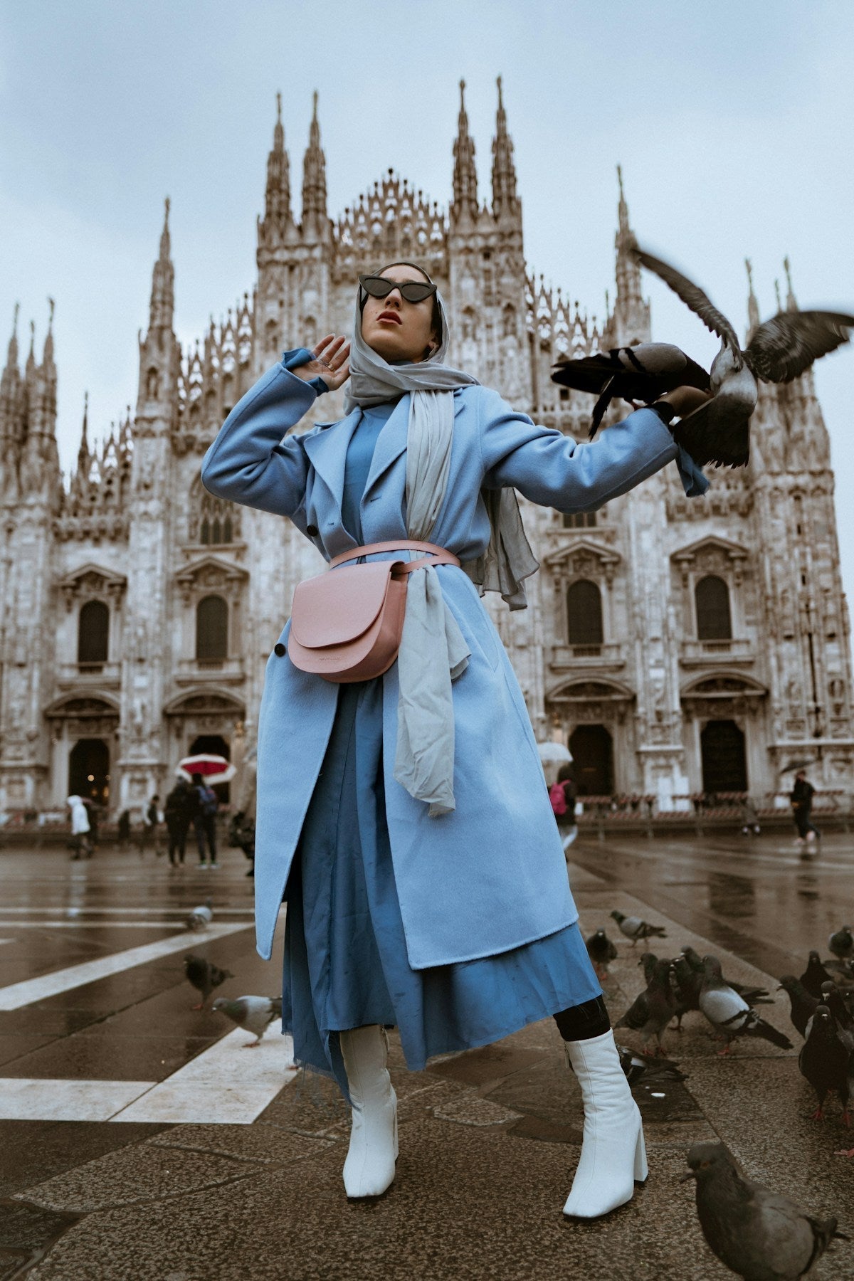 Wool Trench Coat — Stone — premium fashion