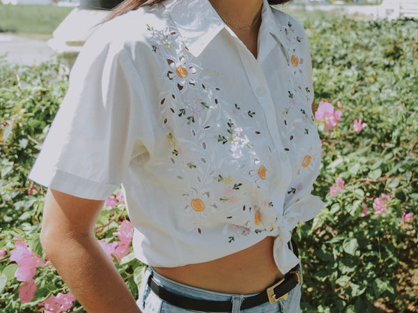 Cotton Poplin Shirt — White —  premium fashion